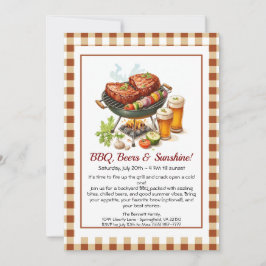 Convite para Festa de Churrasco & Cerveja de Verão