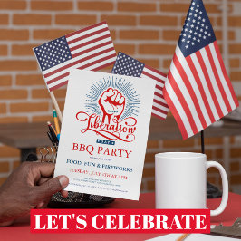 Convite para Festa de Churrasco com Fogos de Liber