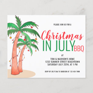 Convite para Festa de Churrasco de Natal em Julho