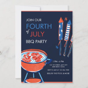 Convite para Festa de Churrasco Patriótica de 4 de
