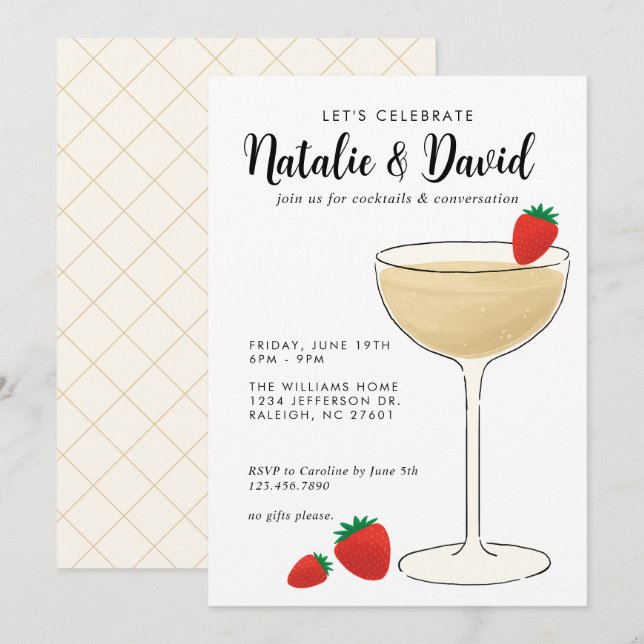 Convite para Festa de Cocktail (Frente/Verso)