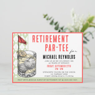 Convite para Festa de Cocktail de Golfe