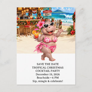 Convite para Festa de Cocktail de Natal Tropical