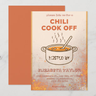 Convite para Festa de Concurso de Chili