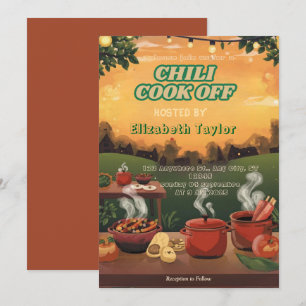 Convite para Festa de Concurso de Chili