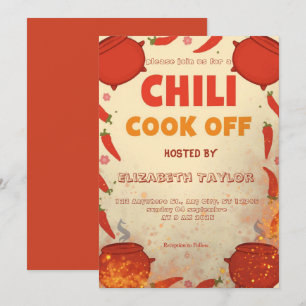 Convite para Festa de Concurso de Chili