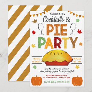 Convite para Festa de Coquetéis e Torta