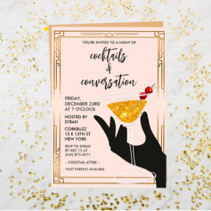 Convite para Festa de Coquetel