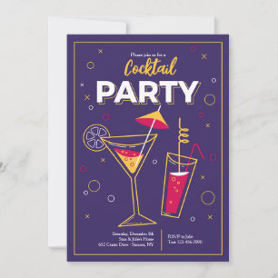 Convite para Festa de Coquetel