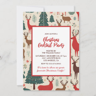 Convite para Festa de Coquetel de Natal