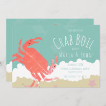 Convite para Festa de Cozimento de Caranguejo Arei