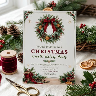 Convite para Festa de Criação de Coroa de Natal