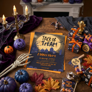Convite para Festa de Dança de Halloween: Doce ou