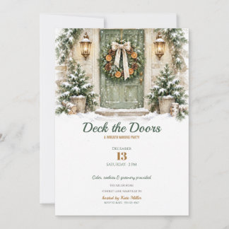 Convite para Festa de Decoração de Coroas de Natal