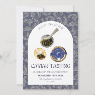 Convite para Festa de Degustação de Caviar