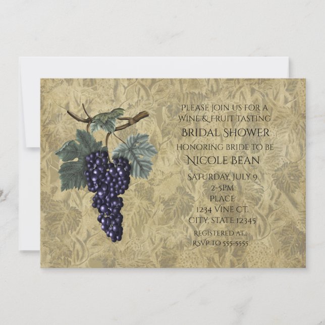 Convite para Festa de Degustação de Vinho de Fruta (Frente)