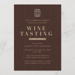 Convite para Festa de Degustação de Vinhos