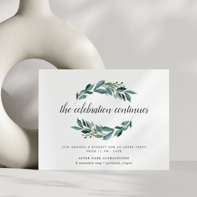 Convite para Festa de Depois do Casamento com Folh (Criador carregado)