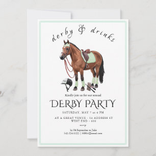 Convite para Festa de Derby - Cabeça de Cavalo Flo