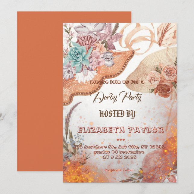 Convite para Festa de Derby de Chapéu Grande (Frente/Verso)