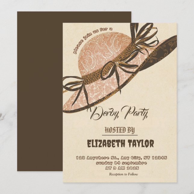 Convite para Festa de Derby de Chapéu Grande (Frente/Verso)