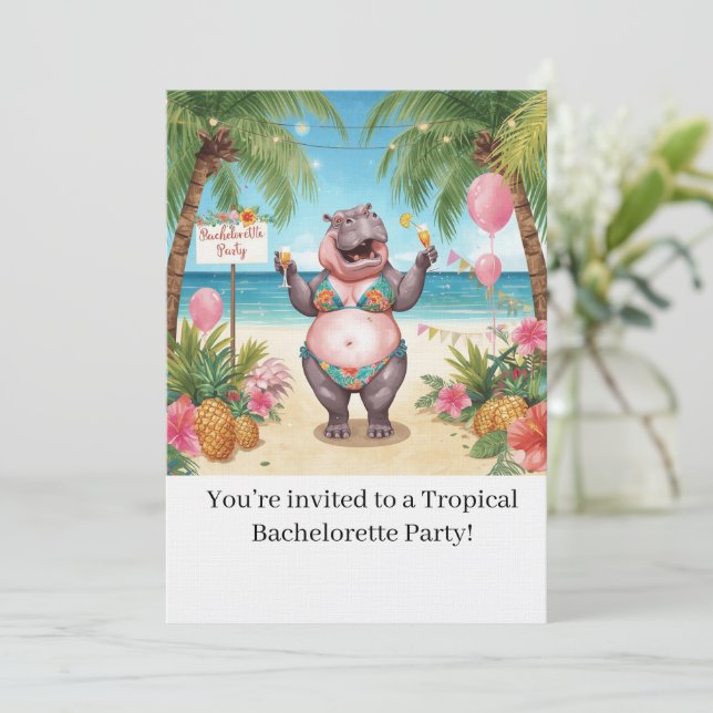 Convite para Festa de Despedida de Solteira de Biq (Em pé/Frente)