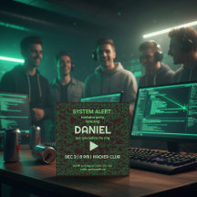 Convite para Festa de Despedida de Solteiro Hacker