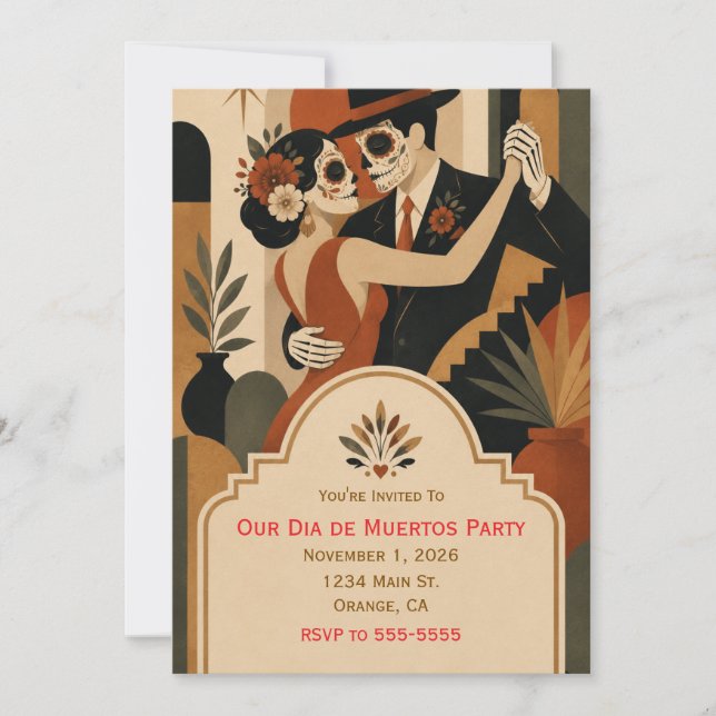 Convite para Festa de Dia de Muertos (Frente)