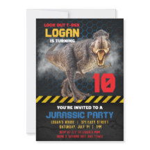 Convite para Festa de Dinossauro