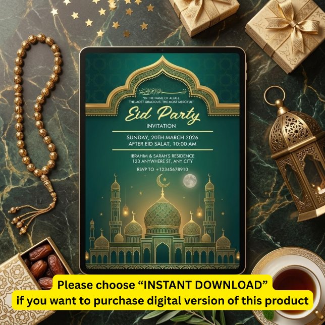 Convite para Festa de Eid (Criador carregado)