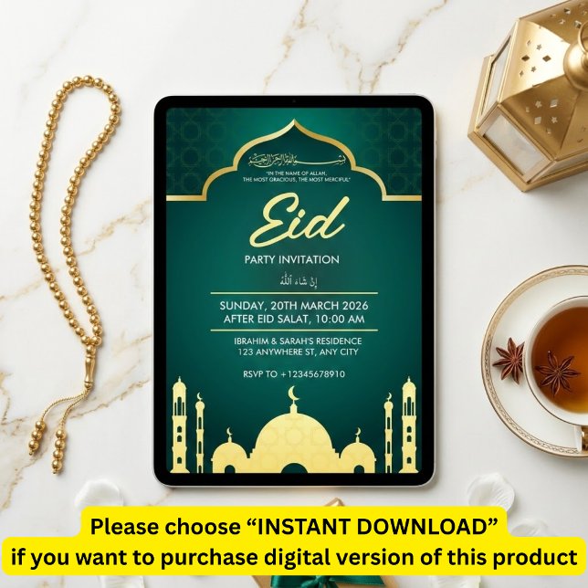 Convite para Festa de Eid (Criador carregado)
