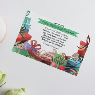 Convite para Festa de Elefante Branco de Natal