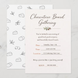 Convite para Festa de Encontro com Tábua de Charcu