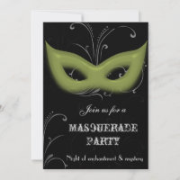 Convite para festa de Fantasia com Máscaras