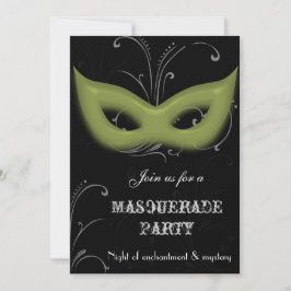 Convite para festa de Fantasia com Máscaras