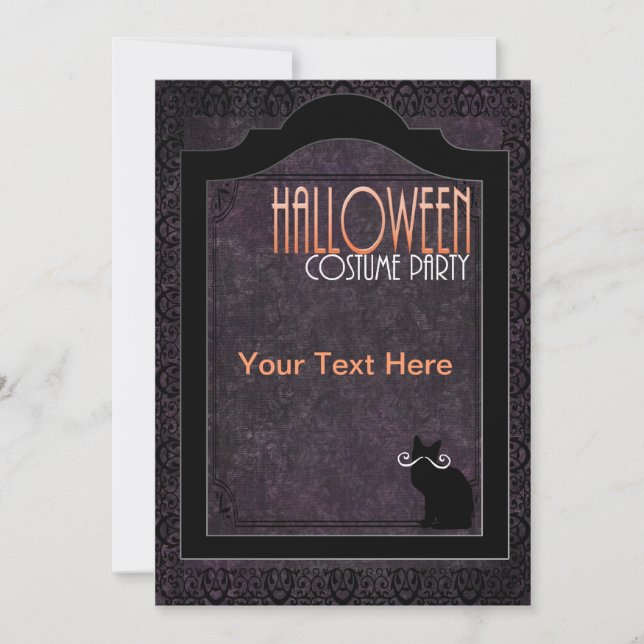 convite para festa de fantasia de halloween (Frente)