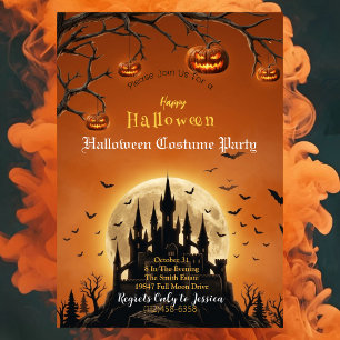 Convite para Festa de Fantasias de Halloween Cas