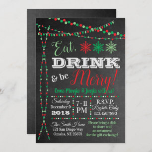 Convite para Festa de Feriado - Coma, Beba por Fel