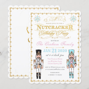 Convite para Festa de Feriado de Inverno de Noz-Cr