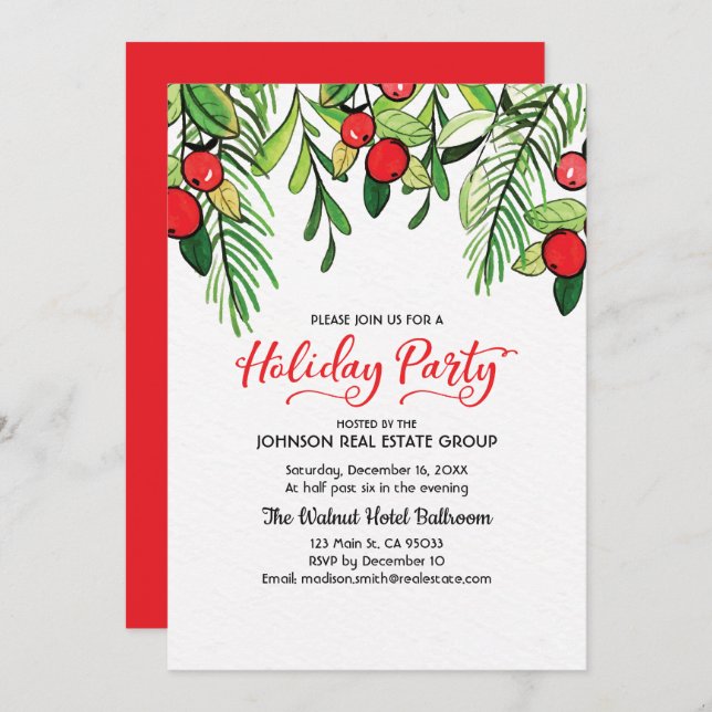 Convite para Festa de Feriado de Silêncio em Água (Frente/Verso)