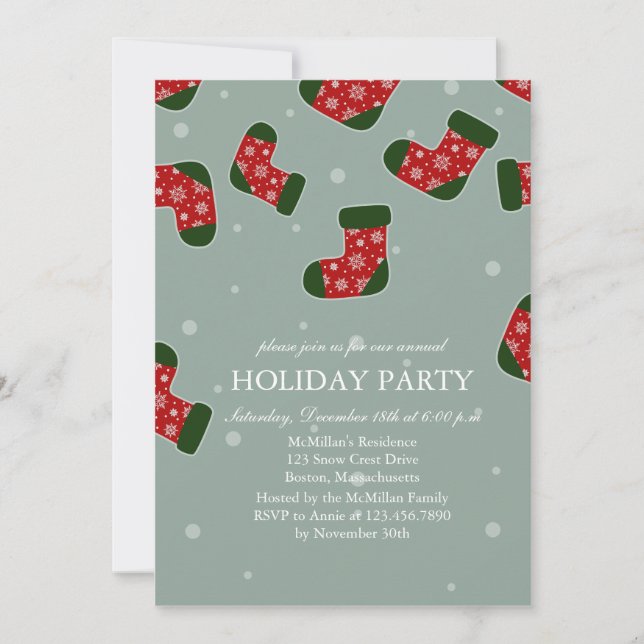 Convite para Festa de Férias Azuis (Frente)