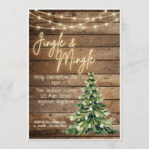 Convite para Festa de Fim de Ano Farmhouse Jingle 