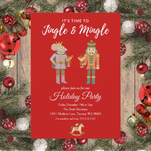 Convite para Festa de Fim de Ano Flat Jingle e Min