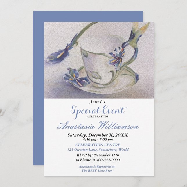 CONVITE PARA FESTA DE FLOR E PASSARINHO (Frente/Verso)