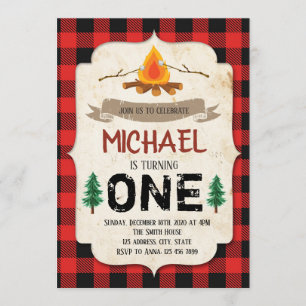 convite para festa de fogueira de xadrez de búfalo