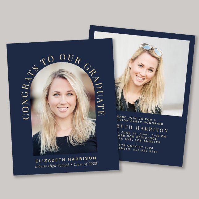 Convite para Festa de formatura Azul de Fotografia (Criador carregado)