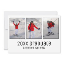 Convite para Festa de formatura Branca de Foto do 