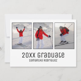 Convite para Festa de formatura Branca de Foto do