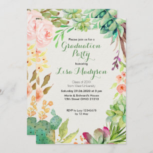 Convite para Festa de formatura Cactus, Sudoeste