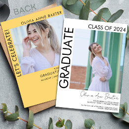 Convite para Festa de Formatura com Foto Minimalis